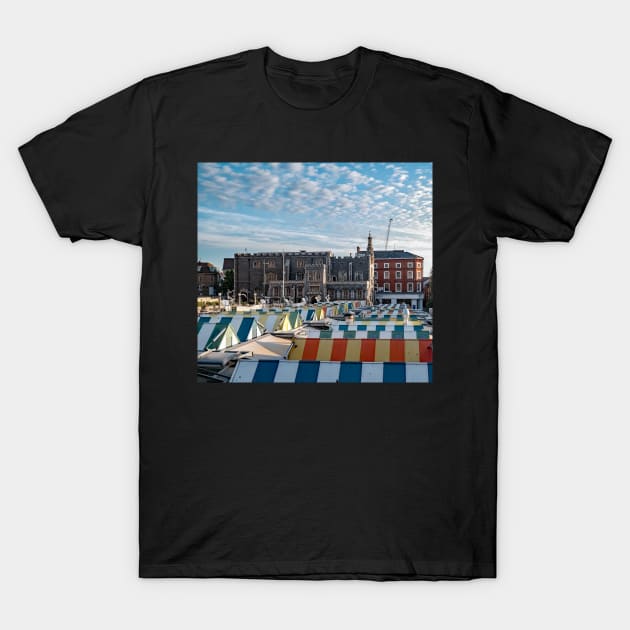 A view across the outdoor market in the city of Norwich T-Shirt by yackers1